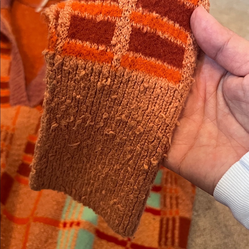 Free People Ruben Orange Sweater Small - Picture 5 of 6